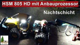 HSM 805 HD mit Anbauprozessor SP Maskiner 561LF  Nachtschicht  MaschinenSound [upl. by Adianez]