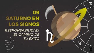 Saturno en los Signos 09  ASTROLOGÍA GRÁFICA Responsabilidad el camino de tu éxito [upl. by Delmer310]