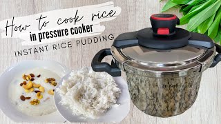 How To Cook Rice amp Pudding Kheer In T Fal Pressure Cooker How To Use TFal Clipso Pressure Cooker [upl. by Ofloda462]