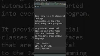 how to use javalang package  what is javalang package in java [upl. by Chadd257]