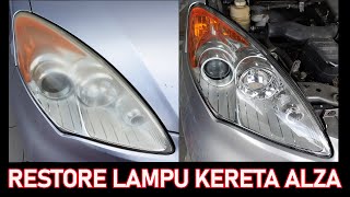 Restore headlamp kereta alza [upl. by Evania]