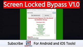 Screen Locked Bypass V10  Remove Screen Lock Without Losing Any Data  Super Tools [upl. by Giffy]