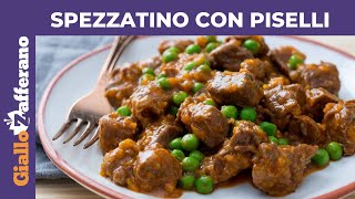 SPEZZATINO CON PISELLI  Ricetta facile [upl. by Majka311]