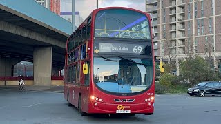 FRV Go Ahead London Route 69 Canning Town  Walthamstow Central Gemini 2 B5LH WHV6 LJ61 GWC [upl. by Odinevneib]