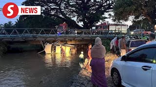 Man delivering fish dies after truck plunges into Tawau river [upl. by Meelas420]