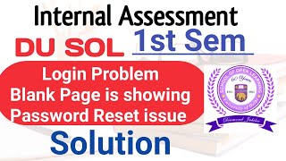 SOL Lms Portal Login Problem Solution SOL 1st Sem Internal Assessment LMS portal problem amp solution [upl. by Ocire]