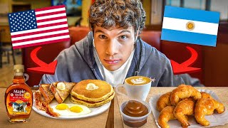 Desayuno en Argentina vs Estados Unidos 🇺🇸 [upl. by Ormsby]