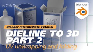 Dieline to 3D part 2 UV unwrapping and initial folding tutorial [upl. by Rollin]