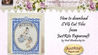 How to Download SVG Cut Files to the Cameo from JustRite Papercraft by Heidi Blankenship [upl. by Marco683]