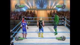 Hulk vs Captain America vs Thor vs Spiderman  Fatal4way Match [upl. by Atterahs]