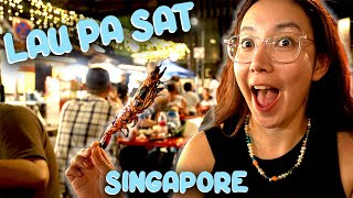 Our FIRST TIME in Singapore Exploring Lau Pa Sat Night Market [upl. by Zirkle]