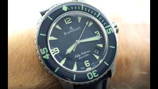 Blancpain Fifty Fathoms Titanium BLUE DIAL 501512B40O52A Dive Watch Review [upl. by Manoff]