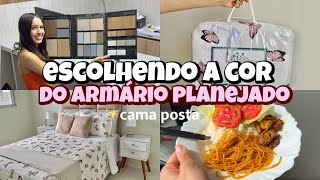 VLOGÃO fui ver a cor do armário planejado correios fazendo cama posta fiz caldo de frango🏠💗✨ [upl. by Lundin]