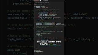 Tela de login em Python pythondeveloper python programação code dicas tutorial [upl. by Sethi]