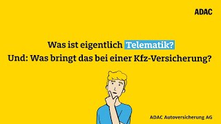 Telematik in der Autoversicherung  ADAC Autoversicherung [upl. by Reffotsirhc157]