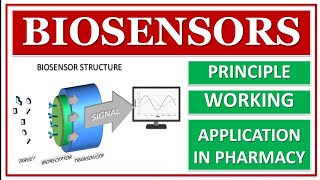 BIOSENSORS  BIOTECHNOLOGY  PRINCIPLE  WORKING  EXAMPLES  APPLICATION IN PHARMACY [upl. by Henghold]