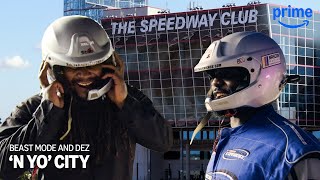 Marshawn Lynch and Dez Bryant at the NASCAR Racing Experience  N Yo City  Prime Video [upl. by Siraf]