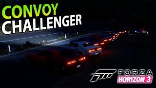 Convoy de 12 Dodge Challengers por la ciudad  FH3 Car Meet  xTalent [upl. by Ativahs]