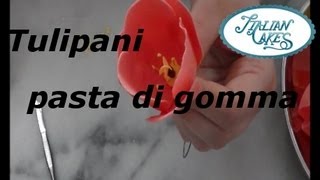 Come realizzare tulipani in pasta di gomma Make gum paste tulips by ItalianCakes [upl. by Shoemaker]