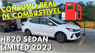 Consumo de combustível real Novo HYUNDAI HB20 SEDAN 2023 LIMITED  TESTE NA BOMBA [upl. by Ayhtak907]