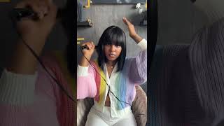 Bob Wig with Bangs wiginfluencer wigtutorial wiginstall bobwithbang bobwig bangswig straight [upl. by Eibber]