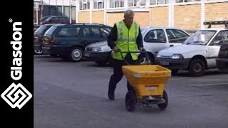 Glasdon International  how to use  Turbocast 300™ salt spreader [upl. by Aerdna576]