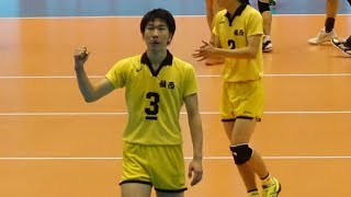 春高2018 鍬田憲伸選手の凄いスパイク・バックアタックと荒尾怜音選手のナイスレシーブampディグ Japan volleyball [upl. by Assisi452]