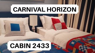 Carnival Horizon Cabin 2433 Category FS  Family Harbor Suite with Cove Balcony [upl. by Agni]