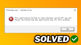 FIXED rpcrt4dll missing or not found error [upl. by Mehetabel807]