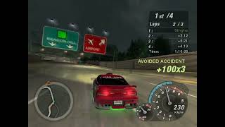 Need For Speed Underground 2  Freeway East  Nissan 240SX S13 Reverse [upl. by Assenay782]