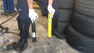 Stock F30 shocks versus new Bilstein B8 [upl. by Heimlich491]