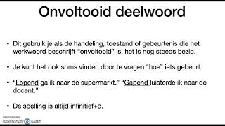 Werkwoordspelling 5 infinitief onvoltooid deelwoord gebiedende wijs [upl. by Hinman]