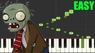 Plants Vs Zombies Victory Theme EASY Piano Tutorial Synthesia [upl. by Durning]