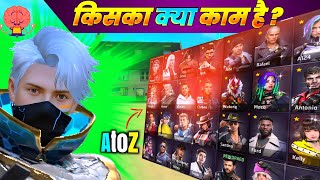 Every Free Fire Character Ability Explained 2024🔥 AR ROWDY 99 ✓ [upl. by Mcnully477]