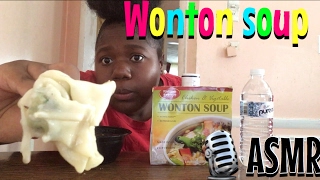 WONTON SOUP 🍜ASMR at the end [upl. by Eenehs]