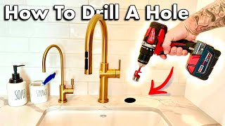 How to Drill Holes into Quartz amp Granite Counter [upl. by Aihsrop]