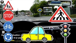 Code de la route 2022 ✅ examen permis de conduire France test 1 [upl. by Eelnodnarb]