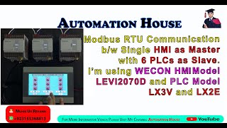 RS485 communicationModbus RTU Communication between HMI and PLC SingleHMI MultiplePLCs [upl. by Junina444]