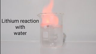 Lithium metal and water reaction [upl. by Giselbert]