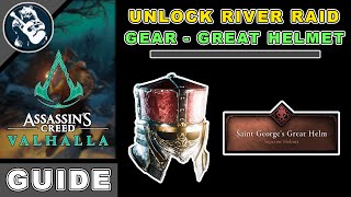 Saint George Set Helmet Assassins Creed Valhalla River Raids Gear 5 [upl. by Assirroc194]