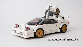 Custom LEGO Lamborghini Countach  Tutorial [upl. by Norvil]