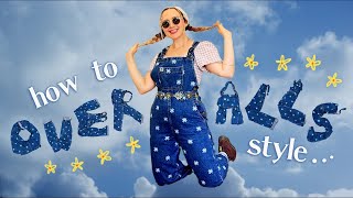 how to style OVERALLS  outfit ideas for dungarees [upl. by Pavlish]