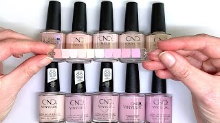 10 CND VINYLUX BLUSH  PALE PINK POLISHES WORTH LOOKING AT [upl. by Halford409]