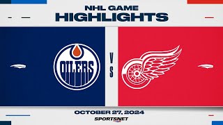 NHL Highlights  Oilers vs Red Wings  October 27 2024 [upl. by Anenahs]