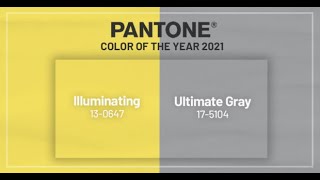 Pantone Color of the Year 2021 Ultimate Gray Illuminating pantone2021 illumination [upl. by Elsilrac]