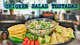 Quick amp Easy Chicken Salad Tostadas Recipe  Perfect Weeknight Dinner [upl. by Cini]