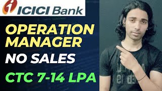 OPERATION MANAGER JOB ROLE  SALARY  OPERATION WORK IN BANK icicibank bankingjob education [upl. by Nallaf]