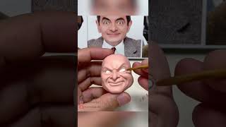 Clay Artisan JAY ：Crafting Mr Bean’s Expressive Clay Portrait [upl. by Norda]