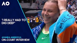 Amanda Anisimova OnCourt Interview  Australian Open 2024 Third Round [upl. by Htennaj]