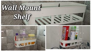 Bathroom Shelf Adhesive  Wall Mount Bathroom Shelf [upl. by Cirdet]